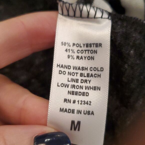 Gray striped high low Cotton Innovation sweatshirt size M - Picture 6 of 6